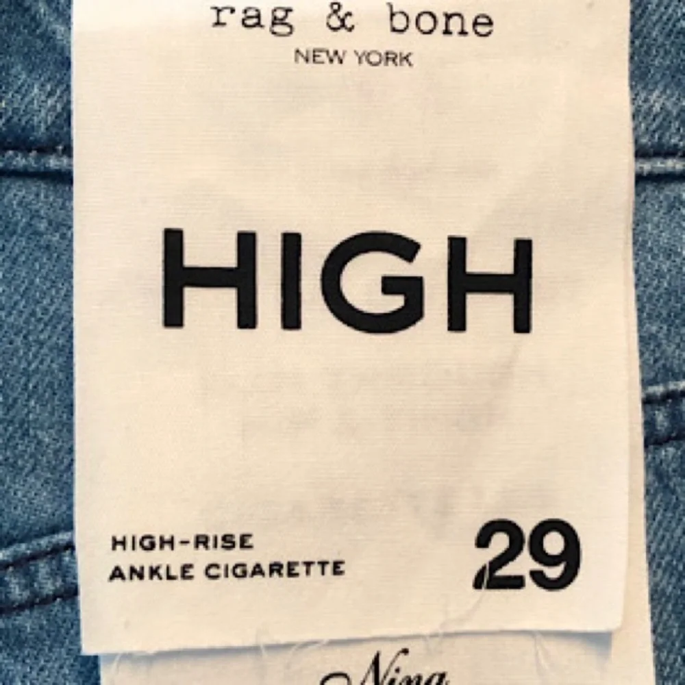 “NEW” rag & bone Nina High-Rise Ankle Cigarette Jean - Picture 6 of 7